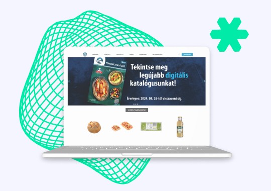 HELIT webshop homepage showing the digital product catalog on a laptop